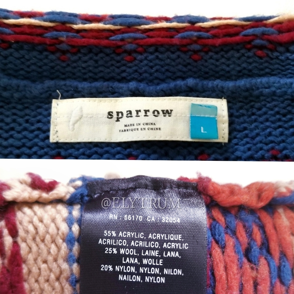 Anthropologie Sparrow Fairisle fringe hood jacket - Picture 8 of 8